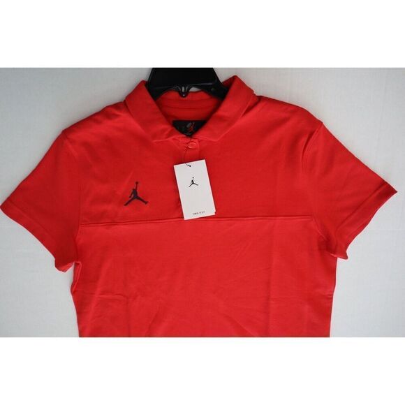 Jordan DQ7910-657 Women's Sz Medium Red Short Sleeve Polo Shirt - Picture 9 of 10